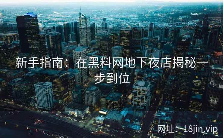 新手指南：在黑料网地下夜店揭秘一步到位