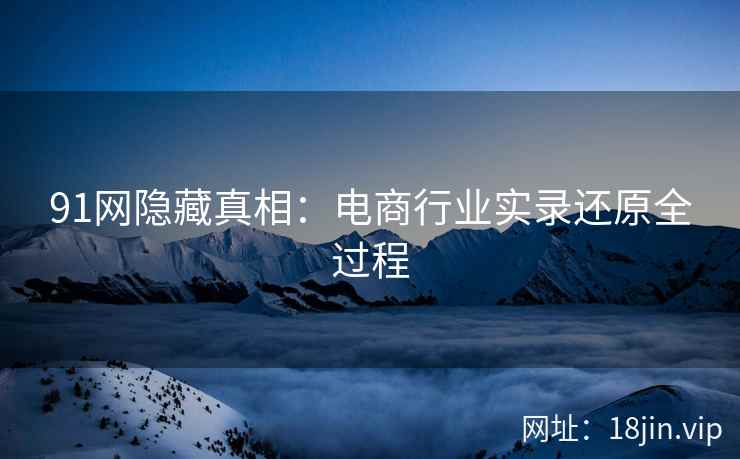 91网隐藏真相:电商行业实录还原全过程